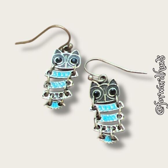 Bundle Sale 3 for $15 | Owl Dangle Earring | Freely Moving Center - Picture 1 of 8